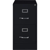26.5 Deep Metal File Cabinet, Letter Size, Black for Home and Office