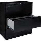Black Lateral File Cabinet, 88-Inch Wide