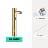 Gold Automatic Infrared Sensor Faucet Deck Mount Smart Touch Hand Free Inductive Water Tap Bathroom Sink Basin Faucets Water Tap