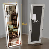 Tall Full Body Lighted Mirror With Led Lights For Bedroom Dressing Room
