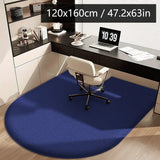 Solid color computer chair mat flannel floor mat thickened desk swivel chair