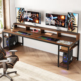 Tribesigns 78.74 Inches Extra Long Two-Person Desk, Double Computer Desk