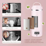 Portable Travel Electric Kettle with Plug-in Boiling and Keeps Warm via USB