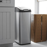 13 Gallon Automatic Kitchen Trash Can with Motion Sensor and Soft-Close Lid