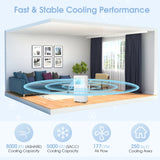8000 BTU Portable Air Conditioner 3-in-1 AC Unit With Cool Dehum Fan