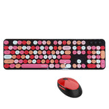 Mofii Sweet Keyboard Mouse Combo Mixed Color 2.4G Wireless Keyboard Mouse Set