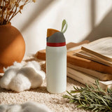 Owalaa creamy white 32oz/945ml stainless steel insulated water bottle with straw