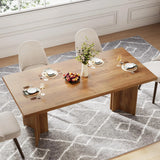 Tribesigns 63-inch Dining Table for 4-6, Farmhouse Kitchen Table with Large Tabletop