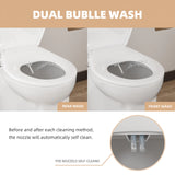 AQUATIZ Round Bidet Toilet Seat with Soft Close, Non-Electric Bidet Toilet Seat