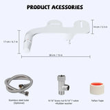 Bidet Attachment for Toilet Seat Dual Nozzle Rear and Feminine Wash Water Pressure Sprayer  Butt