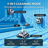 Cordless Automatic Pool Vacuum Robot for Inground & Above Ground Pools