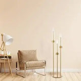 10pcs 3 Arm Gold Candelabra for Table 34in Tall Metal Candlestick Holder