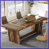 6 FT Rectangular Conference Table for Office, Heavy-Duty Meeting Desk Seats 6-8 People