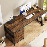 Tribesigns Computer Desk with 3 Drawers, 59-Inch PC Desk