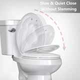 Elongated Toilet Seat with Quick-Release And Quick-Attach Plastic Toilet Seat with Soft Close