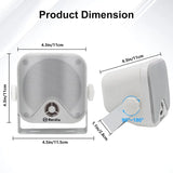 Herdio 4''  Waterproof Speaker Bluetoot Marine 100W Heavy Duty Boat Surface Mounted For Camper Skid Steer
