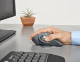Logitech MX ERGO S Wireless Track Ball Mouse Wireless Bluetooth Charging Mouse Ergonomic Series Mouse Light Sound Office Design