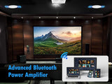 Herdio 4PCS 4'' 160W Marine Waterproof Bluetooth Speaker HIFI Full Range Stereo Motorcycle Boat