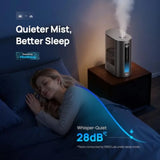 6L Humidifiers for Bedroom, Smart Warm and Cool Mist for Large Room, 60Hr Quiet Runtime