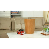 Round Stackable Wastebasket, Natural Wood Garbage Recycling Bin for Bathrooms