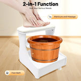 Foot Rest Pedicure Manicure Furniture, Trolley for Foot Bath, Footbath Stool with Wheels,