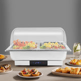Electric Heating 9L Chafing Dish Buffet Chafer| Touch Control Stainless Steel Catering Warmer Server