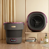 Portable Washing Machine With Spin Dryer, Fully Automatic 13L Folding Mini Washing Machine For Underwear,