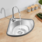 Hand Wash Sink, Corner Basin Sink with Wall Bracket, Triangular Hand Basin Sink for