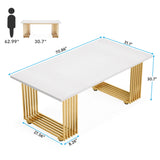 Tribesigns 63-Inch Rectangular Dining Table for 4 to 6, Modern Kitchen Table