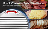 10 inch Chromium-Steel Blade Semi-Auto for Meat Cheese 240W,Silver Meat Slicer Machine