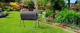 Compost Bin Outdoor 37.5 Gallon All-Season Dual Chamber Tumbling for Garden