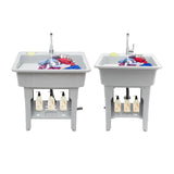 Spacious Gray Utility Sink Laundry Tub Freestanding Sink Wash