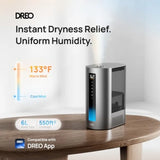 6L Humidifiers for Bedroom, Smart Warm and Cool Mist for Large Room, 60Hr Quiet Runtime for Baby, Plant, Humidity Sensor, Indic