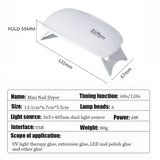 Nail Dryer Machine Portable 6 LED UV Manicure Lamp Home MD DC PRINT