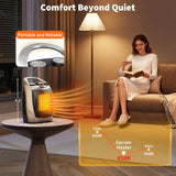 Portable Electric Space Heater for Office/Home - 1500W/750W Thermostat