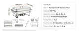 SucceBuy 8QT Rectangle Chafing Dish 2/4/6 Packs w/ Full Size Pans Buffet Catering Warmer