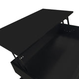 Lift-Top Coffee Table with 2 Drawers And Glass Top for Living Room