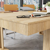 7.2FT Rectangular Conference Table Modern Meeting Desk Office Seminar Room