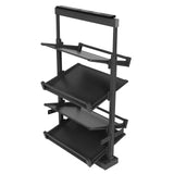 4 Tier Adjustable Height Retractable Metal Stackable Shoe Rack for Bedroom