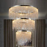 23.6-inch Crystal Chandelier, Dimmable Led Ceiling Lamp, Adjustable Color Temperature