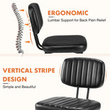 JHK Faux Leather Modern Dining Chairs Set of 2 Ergonomic Lumbar Support Foam Sponge Cushion Seat and Metal