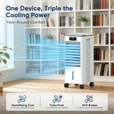 3in1 Evaporative Air Cooler 4 Modes 3 Speeds 2 Gallon Water Tank Remote
