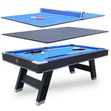 7 ft MultiGame Table. Billiards, Table Tennis and Handy Serving Table