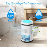 800 Sq.ft Dehumidifiers for Home, 75OZ Larger Water Tank for Bedroom