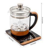 BYMAOCAR Electric Kettle Health Pot, 1.8L Kitchens Multifunction Glass Boiler W/ Filter