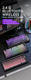 FREEWOLF M75 Wireless Keyboard, Bluetooth Dual-mode, PBT Gradient Ball Cap