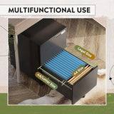 Combination Lock Metal 3-Drawer File Cabinet, Assembled, Mobile