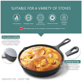 Cast Iron Skillet – Pre-Seasoned Non-Stick Frying Pan for Gas, Electric