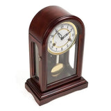 Custom Engraved Solid Crystal Personalized Quartz Clock with Arched Top