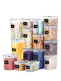 42pcs Sealed food storage containers with LIDS plastic kitchen pantry, dry cargo jars of lactose,
